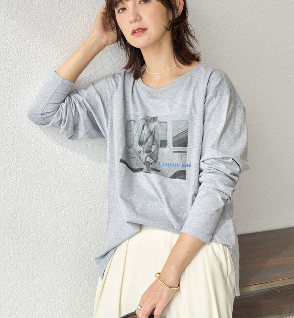  「【インナーとしても◎】PHOTO long Tee」|Tシャツ・カットソー|