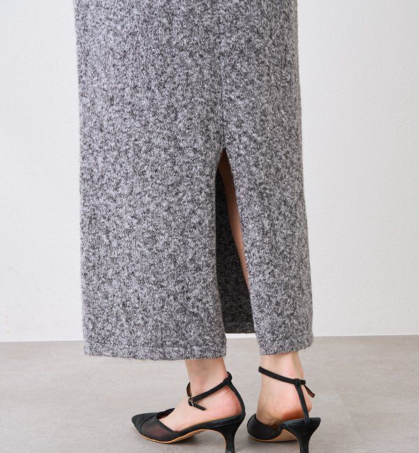  「【セットアップ対応可】ブークレーヤーンタイトスカート」|スカート|