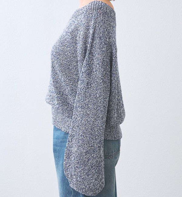  「【ワンショルやオフショルにも！】ペーパーMIXニット」|ニット・セーター|