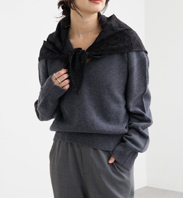  「【a Nice （ア ・ニース）】クラフトレースストール」|ストール|