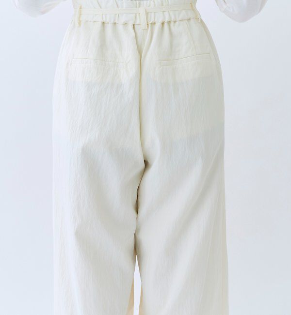  「【美シルエット】クロスタックワイドパンツ」|チノ|