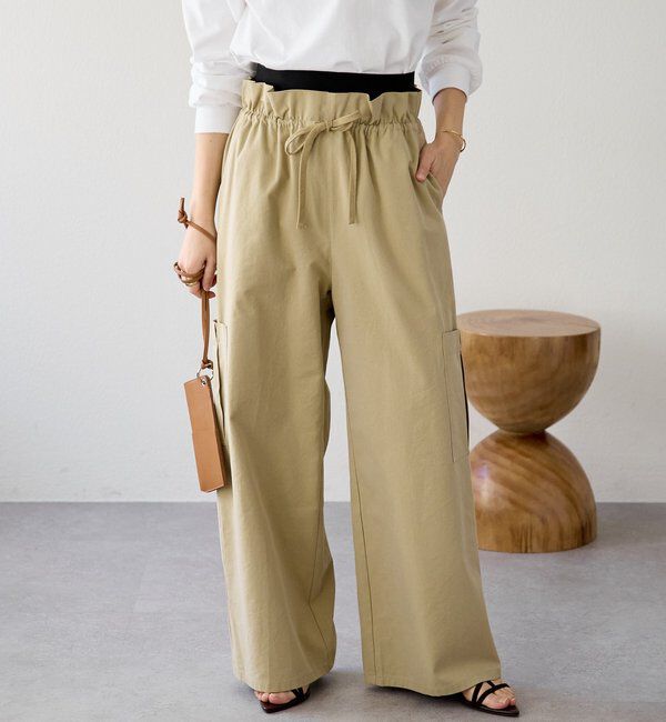  「【A・MONN(アモン)】ミリタリーWウエストカーゴパンツ」|チノ|