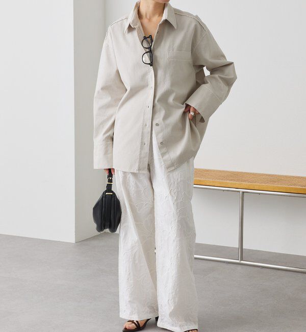  「【セットアップ着用可能】ガーメントダイコットンツイルシャツ」|シャツ・ブラウス|