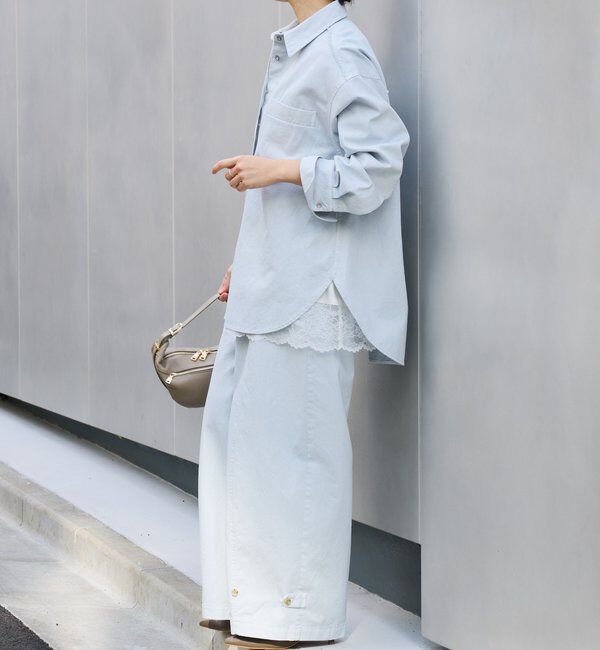  「【セットアップ着用可能】ガーメントダイコットンツイルシャツ」|シャツ・ブラウス|