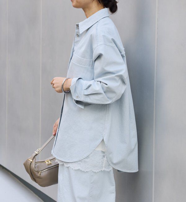 「【セットアップ着用可能】ガーメントダイコットンツイルシャツ」|シャツ・ブラウス|