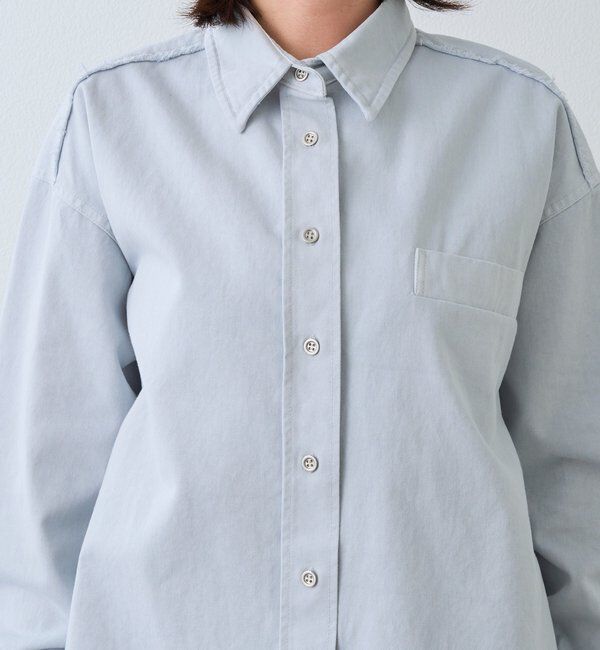  「【セットアップ着用可能】ガーメントダイコットンツイルシャツ」|シャツ・ブラウス|