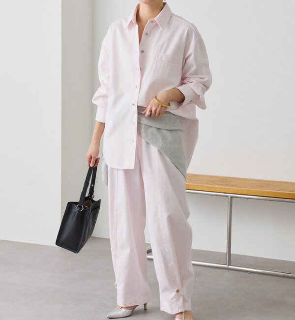  「【セットアップ着用可能】ガーメントダイコットンツイルシャツ」|シャツ・ブラウス|