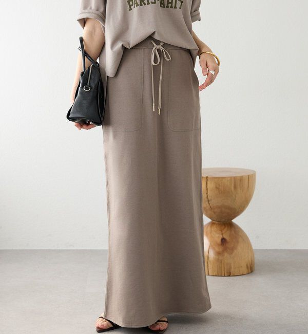  「予約【イージーな着心地】スエットロングスカート」|スカート|