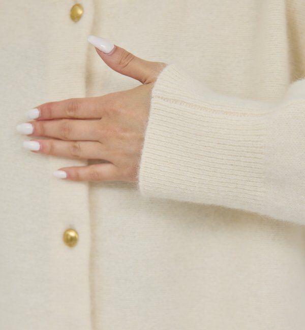  「【前後2WAY】ファーウールショートカーデ」|ニット・セーター|