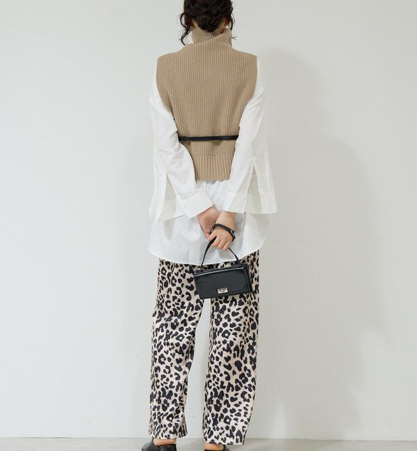  「ワイドドロストサテンパンツ」|チノ|