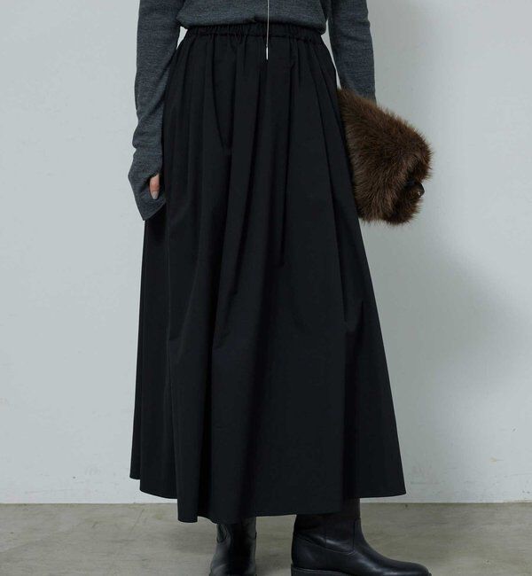  「タフタフレアスカート」|スカート|ブラック
