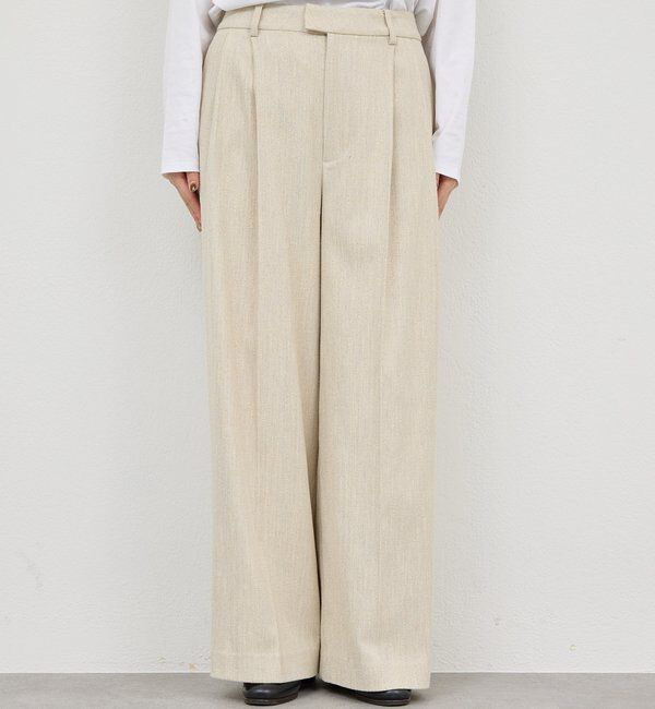  「【セットアップ対応】ダブルタックツイードパンツ」|チノ|