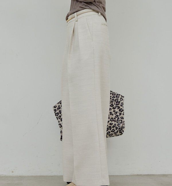  「【セットアップ対応】ダブルクロスワイドパンツ」|チノ|