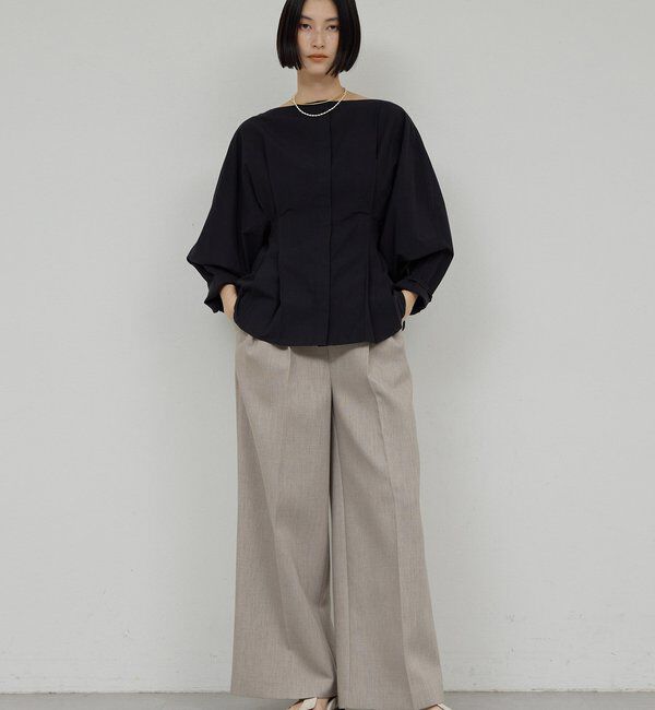  「【セットアップ対応】ダブルクロスワイドパンツ」|チノ|