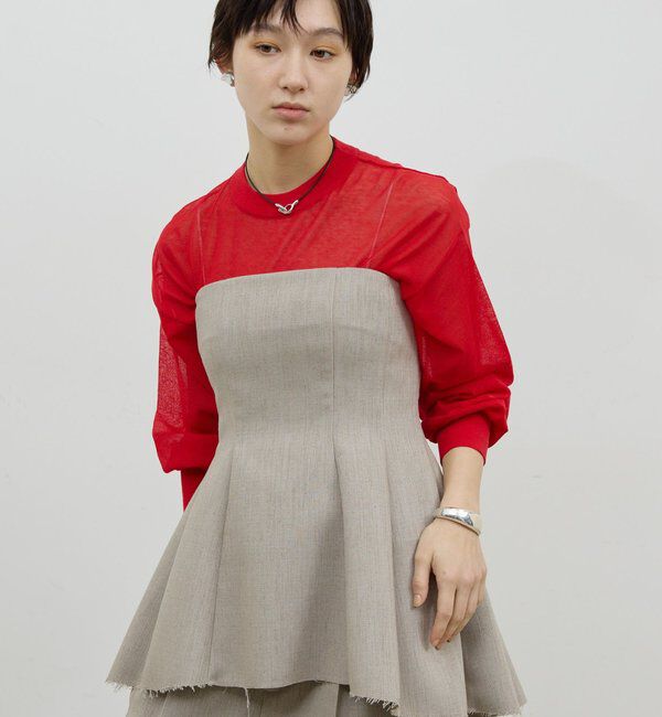  「【セットアップ対応】ダブルクロスビスチェ」|シャツ・ブラウス|