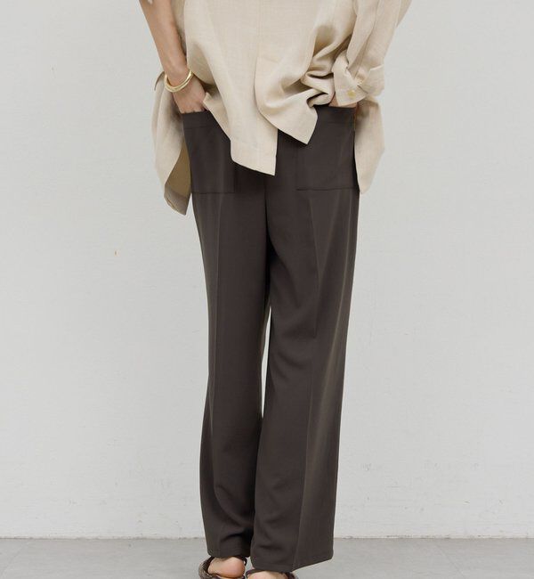  「【ガランテ名品】ライトジャージーワイドパンツ」|チノ|