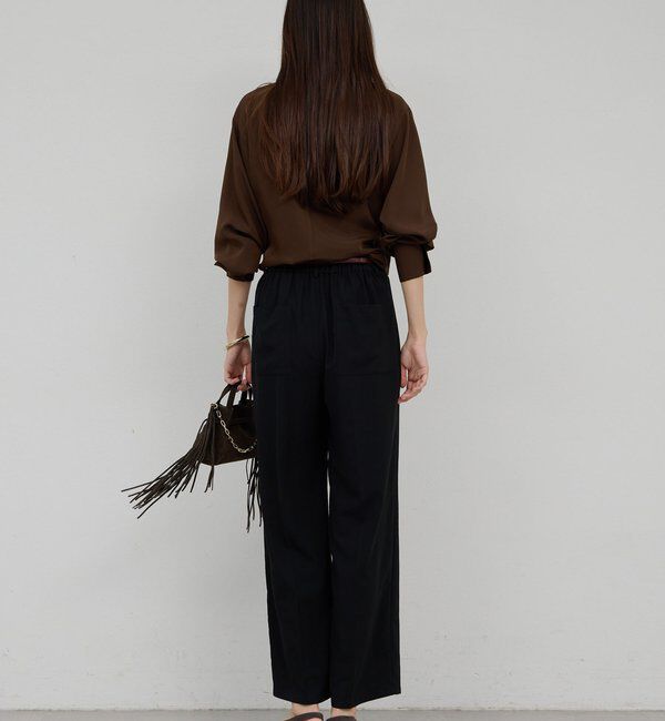  「【ガランテ名品】ライトジャージーワイドパンツ」|チノ|