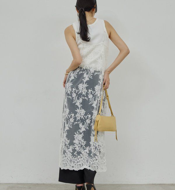 「【手洗い可】シアーレースキャミワンピース」|ワンピース|