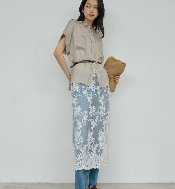  「【手洗い可】シアーレースキャミワンピース」|ワンピース|