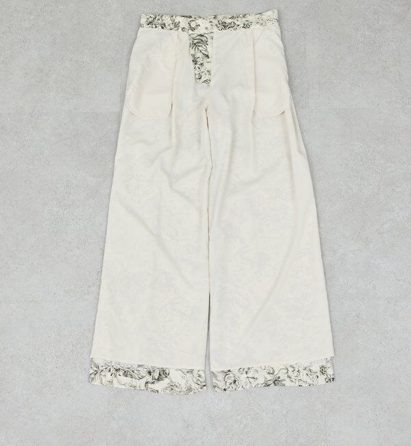  「【セットアップ対応】ボタニカルサテンスラックス」|チノ|