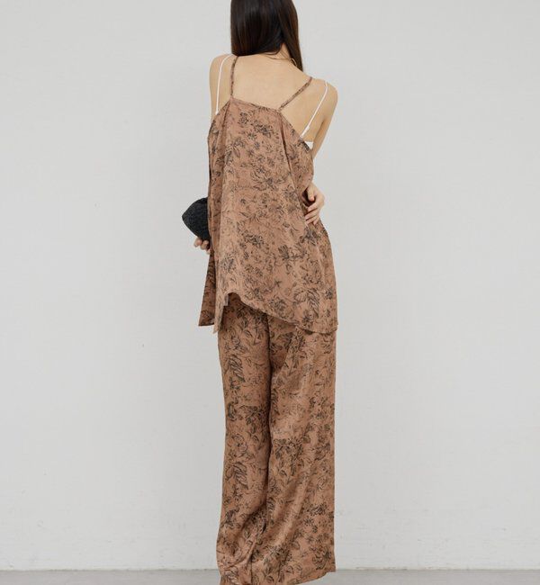  「【セットアップ対応】ボタニカルサテンスラックス」|チノ|