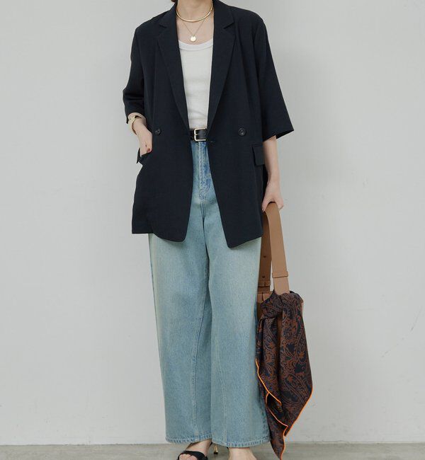  「【2サイズ展開】【大人気アイテムが今年も登場】ハーフスリーブジャケット」|テーラードジャケット|