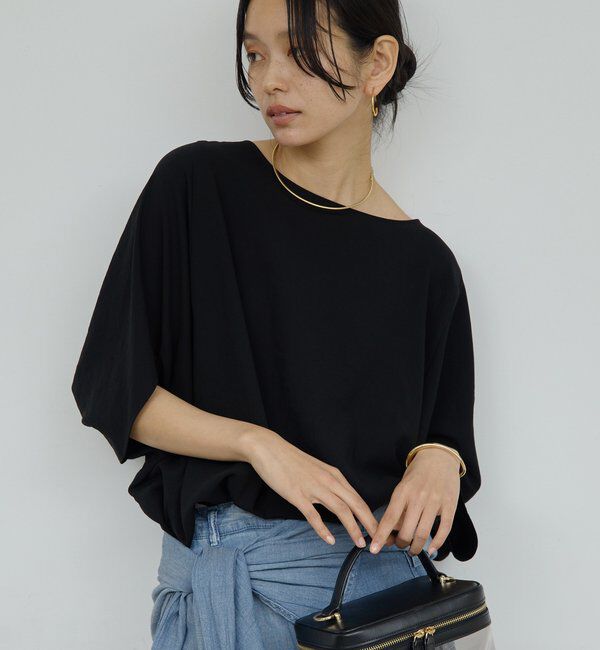  「ドルマンジャージープルオーバー」|シャツ・ブラウス|ブラック