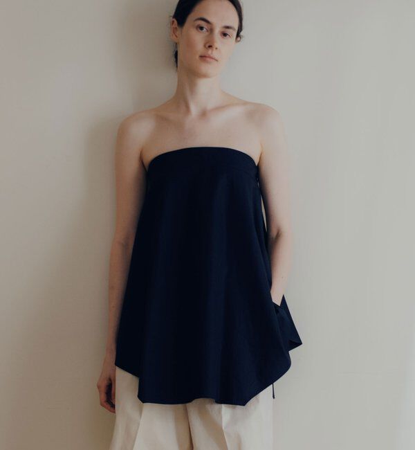  「【HERITANOVUM】スクエアフレアビスチェ」|シャツ・ブラウス|ネイビー