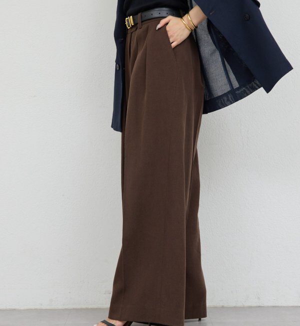  「リネンダブルタックパンツ」|チノ|