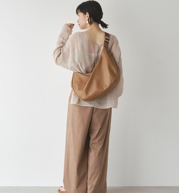  「ソフトレザーラウンドビッグショルダーバッグ」|ショルダー・メッセンジャー|