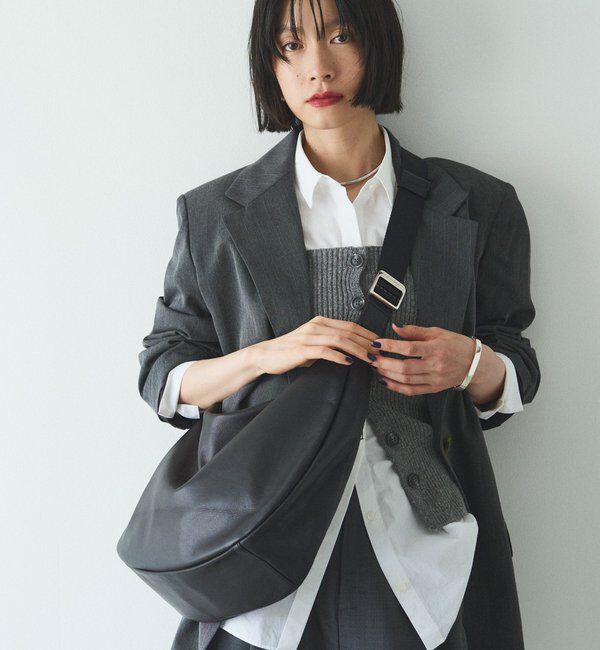  「ソフトレザーラウンドビッグショルダーバッグ」|ショルダー・メッセンジャー|