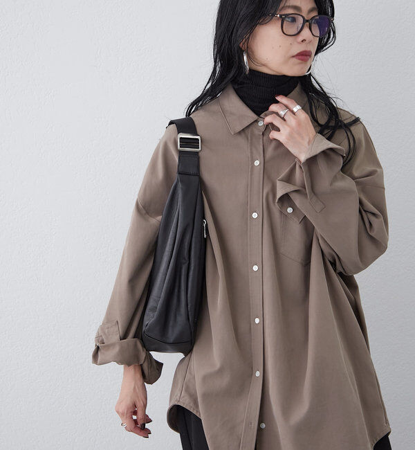  「ソフトレザーラウンドビッグショルダーバッグ」|ショルダー・メッセンジャー|