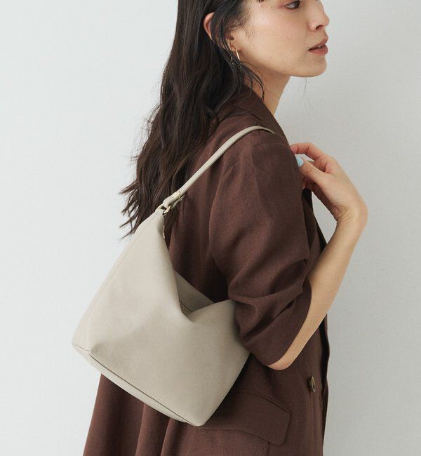  「ソフトレザーシンプルショルダーバッグ 」|ショルダー・メッセンジャー|グレーその他2