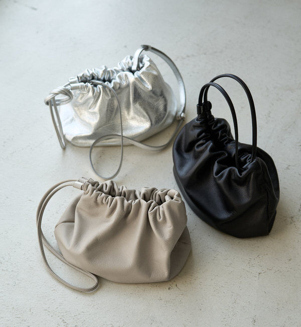  「レザー巾着4WAYショルダーバッグ」|ショルダー・メッセンジャー|