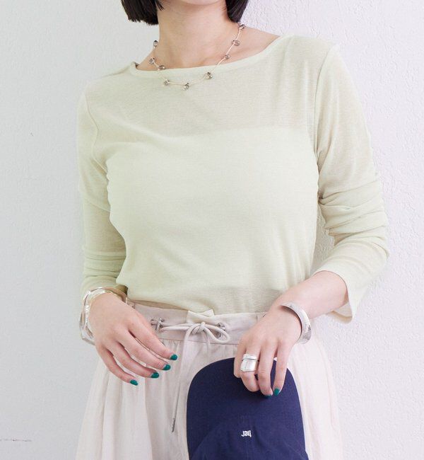  「newシアーロングTシャツ」|Tシャツ・カットソー|イエロー