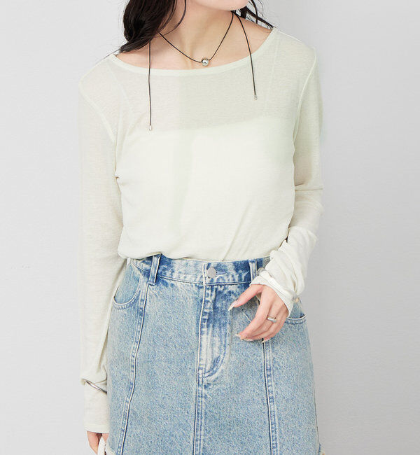  「newシアーロングTシャツ」|Tシャツ・カットソー|