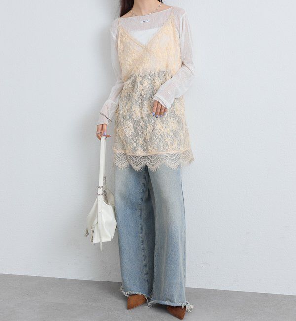  「レースVキャミチュニック」|シャツ・ブラウス|