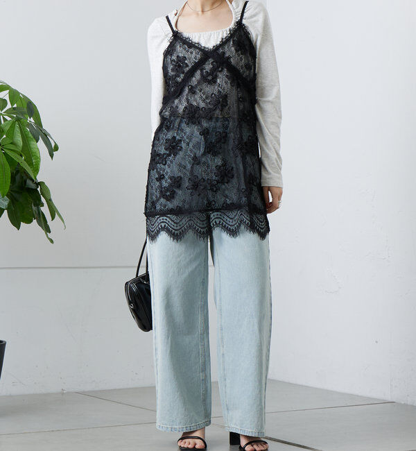  「レースVキャミチュニック」|シャツ・ブラウス|