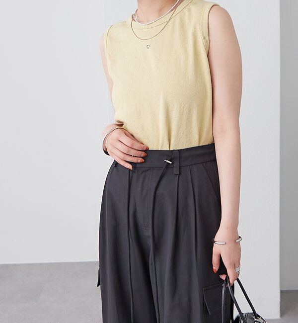  「テレコスリーブレスT」|キャミソール|