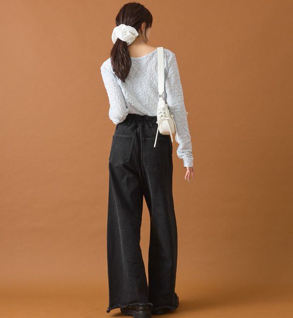  「レースオフショルロングTシャツ」|Tシャツ・カットソー|