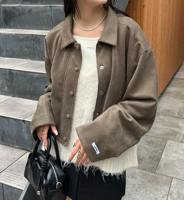  「フェイクスウェードショートブルゾン」|その他|