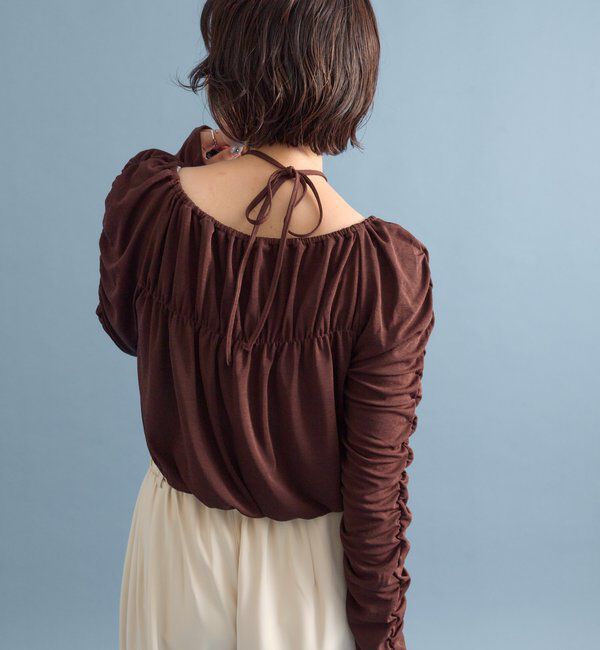  「スクエアネック シャーリングカーディガン」|Tシャツ・カットソー|