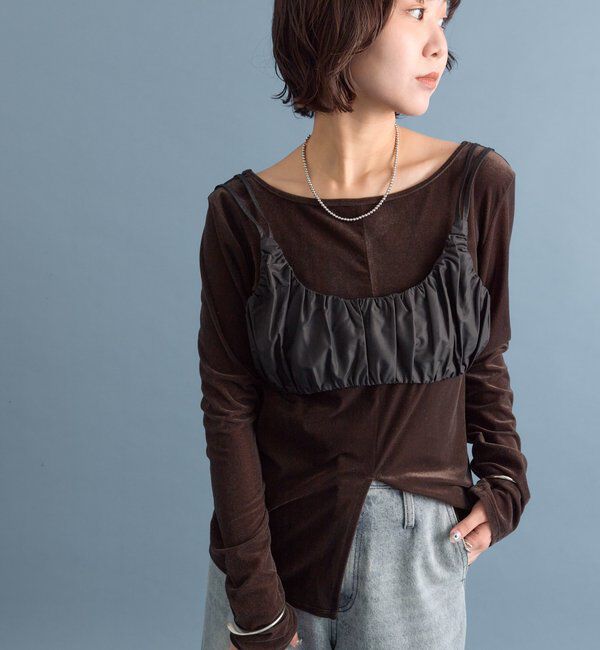  「ギャザービスチェ SETトップス」|Tシャツ・カットソー|