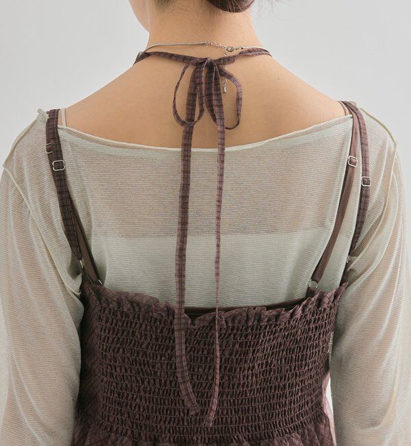  「シアーチェックキャミワンピース」|ワンピース|