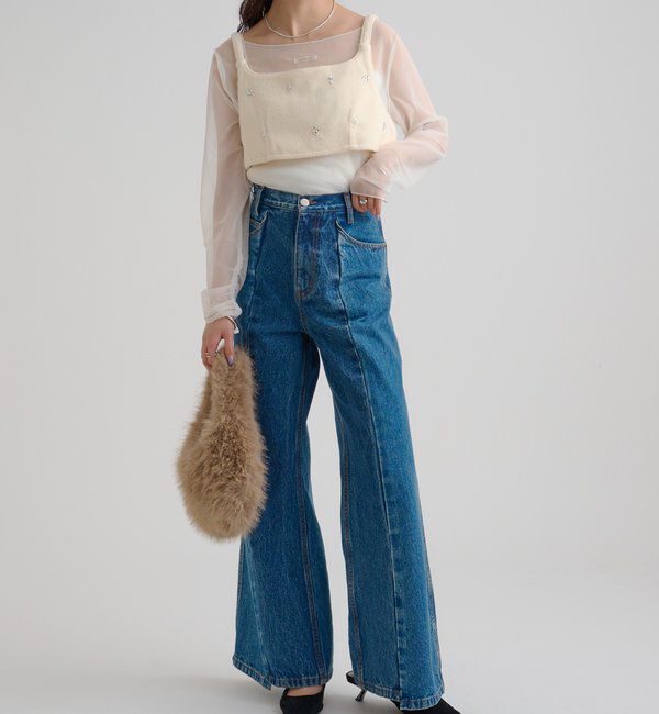  「ウールライク ビジュービスチェ」|シャツ・ブラウス|