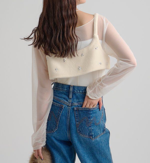  「ウールライク ビジュービスチェ」|シャツ・ブラウス|