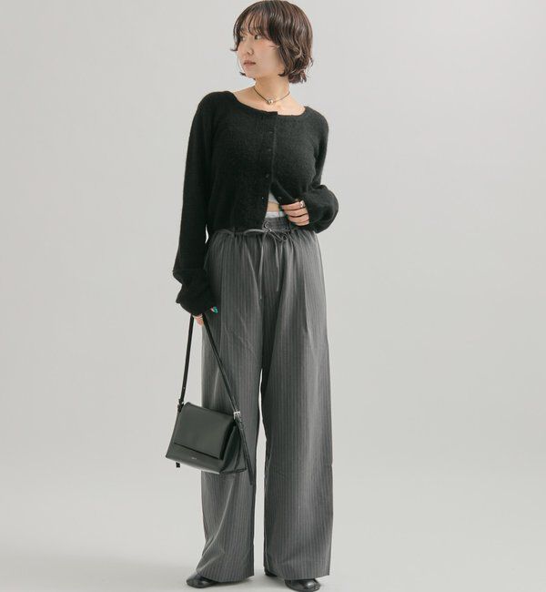  「スクエアネックニットカーディガン」|カーディガン|