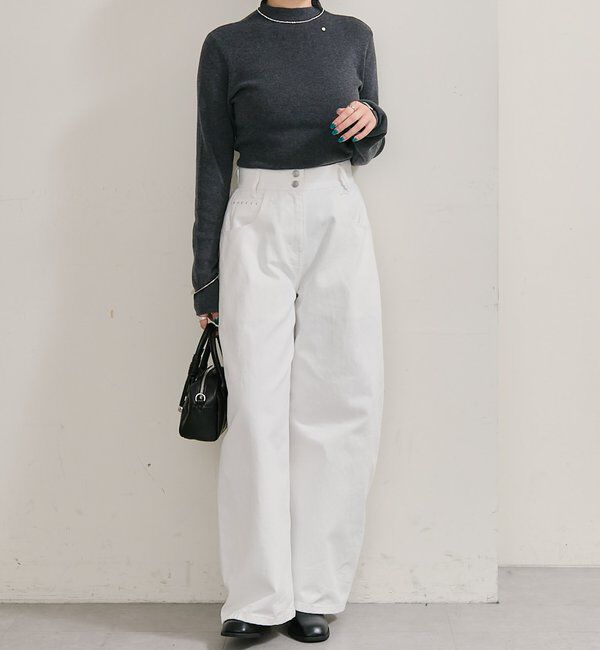  「プレート付きハイネックニット」|ニット・セーター|