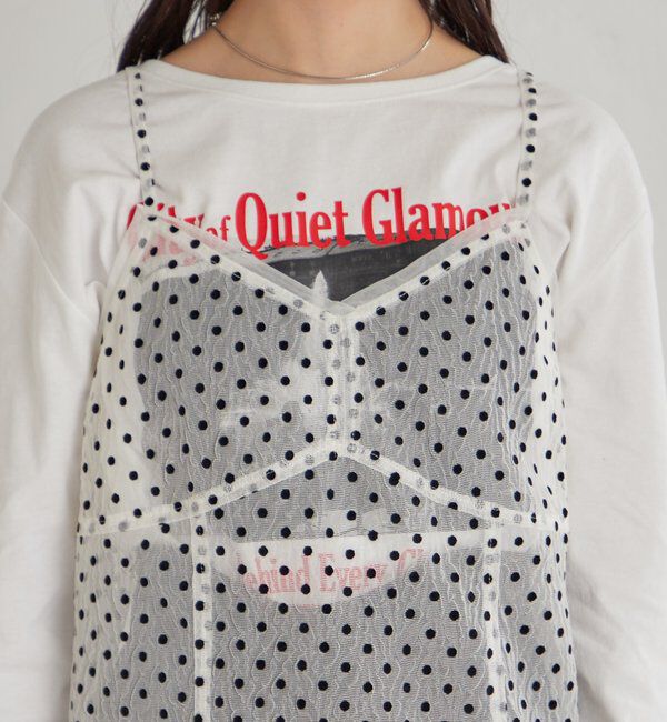  「ドットチュールキャミチュニック」|キャミソール|