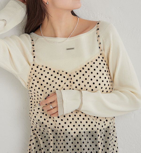  「ドットチュールキャミチュニック」|キャミソール|